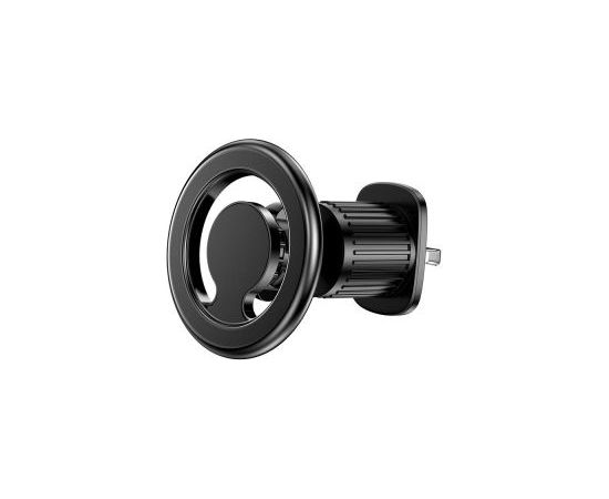 iLike   Metal Car Air Vent Screw Fix Universal Magnetic magsafe Ring size Smartphone adjustable holder Black