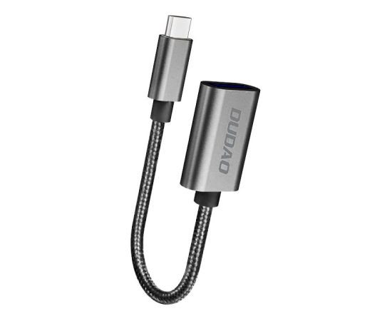 Dudao adaptera kabelis OTG no USB 2.0 uz USB C tipa pelēks (L15T)