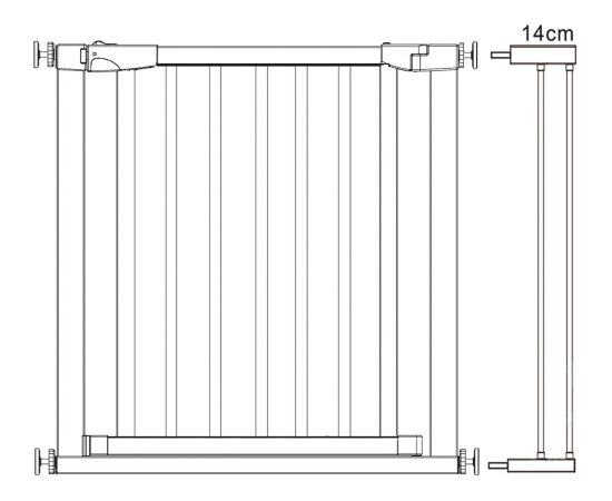 Лестничные защитные ворота Springos SG0012B 75-96 см