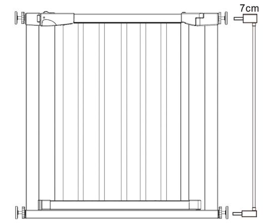 Лестничные защитные ворота Springos SG0012A 75-89 см