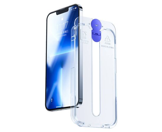 Full screen tempered glass Joyroom Easy Fit JR-H09 for Apple iPhone 14 6.1 ", 10 + 4 pcs FOR FREE