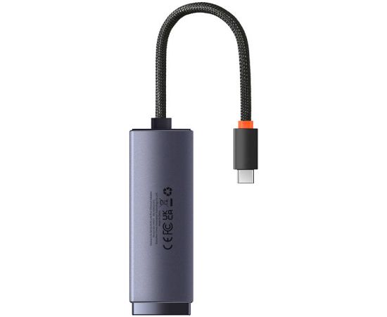 Baseus Lite Series USB-C to RJ45 network adapter, 100Mbps (gray)