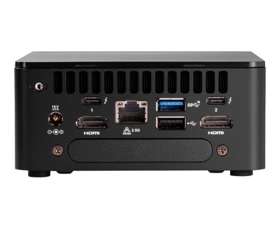 ASUS NUC 12 Pro Kit NUC12WSHi5, Core i5-1240P Processor, 4xUSB, M.2 22x80 NVMe; 22x42 SATA, 2.5'' SATA slot, 2,5Gbe LAN, 2xHDMI, 2x Thunderbolt 4 (USB-C+DP),  no cord, single unit, EAN:5032037248785