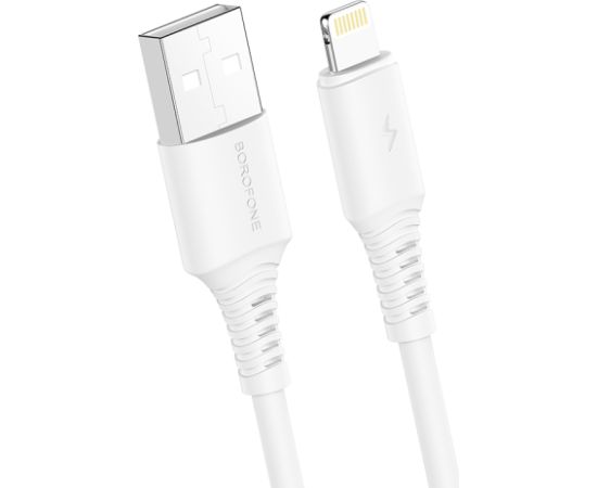 OEM Borofone kabelis BX47 Coolway - USB uz Lightning - 2,4A 1 metrs, balts