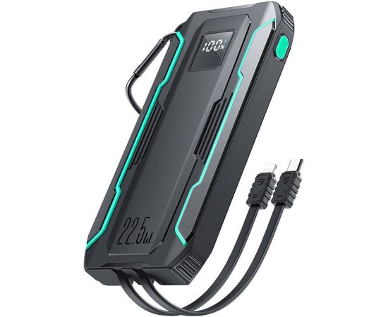 Powerbank Joyroom JR-L017 10000mAh, 22.5W, with Lightning + USB-C cable (black)