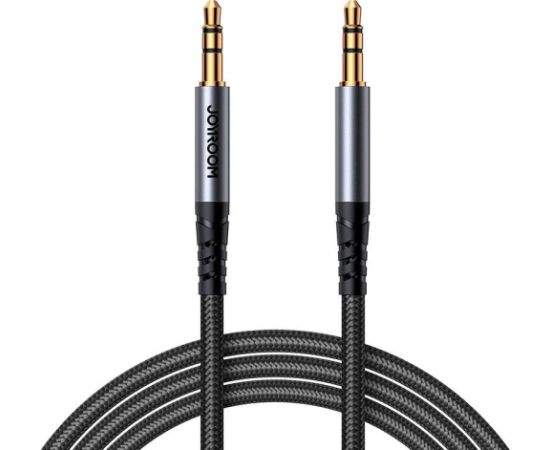 Joyroom SY-A09 AUX cable 3.5mm mini jack to 3.5mm mini jack, braided, 1.2m (black)