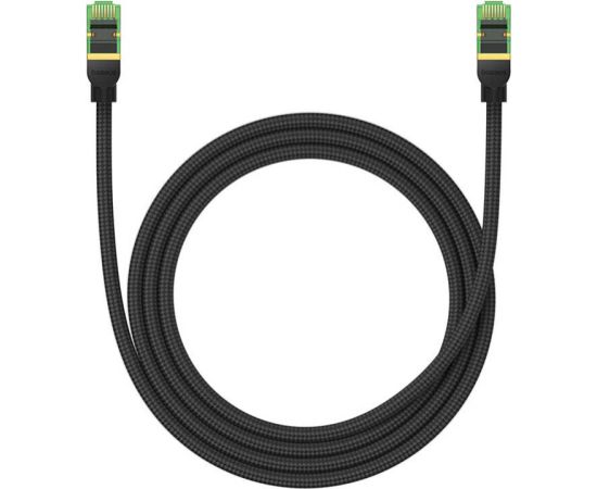 Braided network cable cat.8 Baseus Ethernet RJ45, 40Gbps, 1,5m (black)