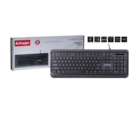 Activejet Wired Keyboard USB K-3904