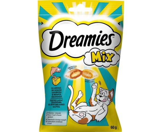 DREAMIES Mix with Salmon-flavored Cheese - cat treats - 60 g