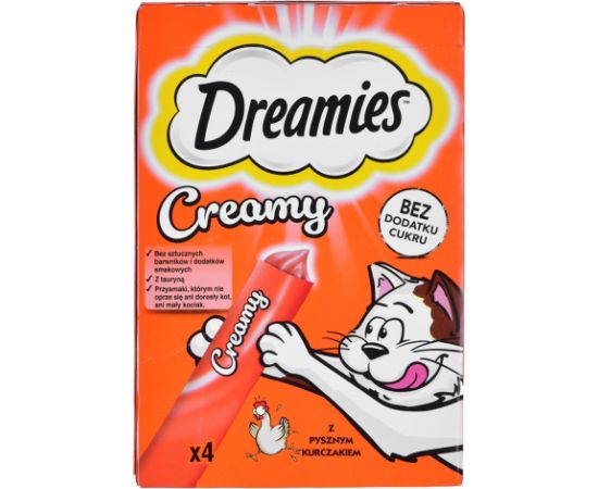 DREAMIES Creamy Chicken - cat treats - 4x10 g