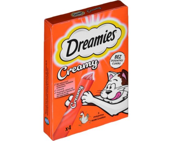 DREAMIES Creamy Chicken - cat treats - 4x10 g