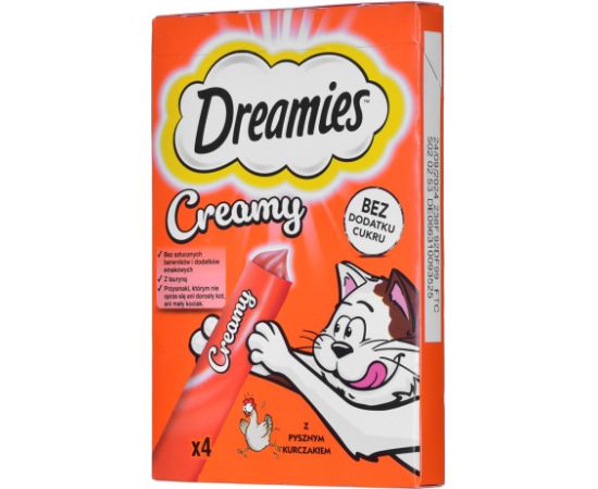 DREAMIES Creamy Chicken - cat treats - 4x10 g