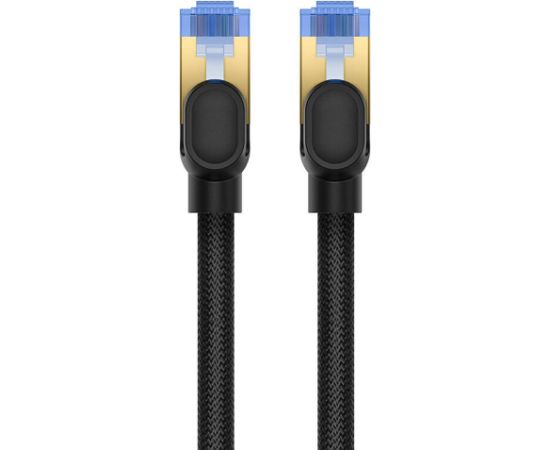 Braided network cable cat.7 Baseus Ethernet RJ45, 10Gbps, 1m (black)
