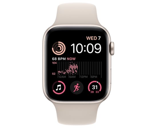 Apple Watch SE 2.gen 40mm GPS Aluminum - Starlight (Atjaunināts, stāvoklis kā jauns)