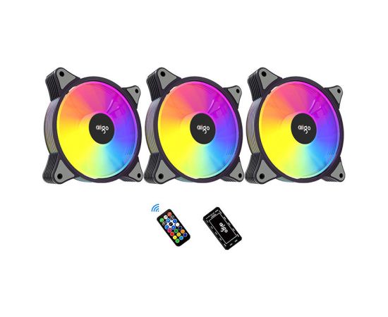 Computer Fan set 3in1 Aigo AR12 ARGB 120x120 (black)