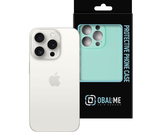 Матовый TPU чехол OBAL:ME для Apple iPhone 15 Pro бирюзовый