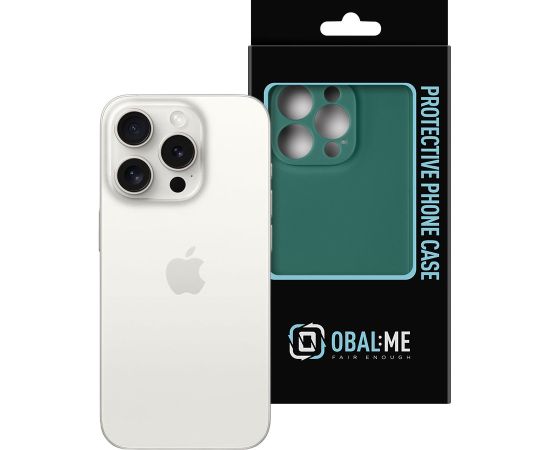 OBAL:ME Матовый TPU чехол для Apple iPhone 15 Pro темно-зеленый