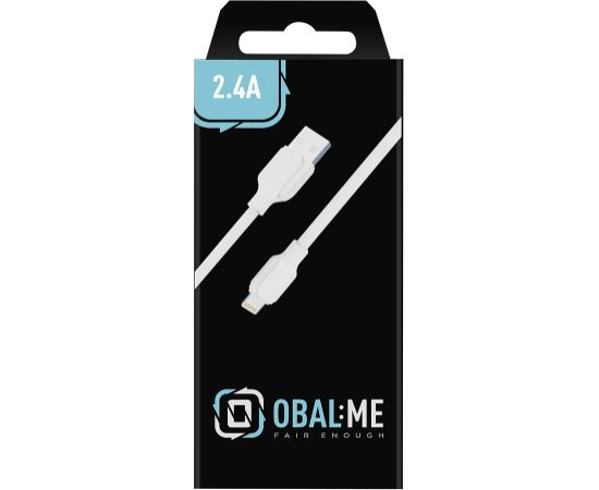 OBAL:ME Simple USB-A| Lightning kabelis 1m | balts