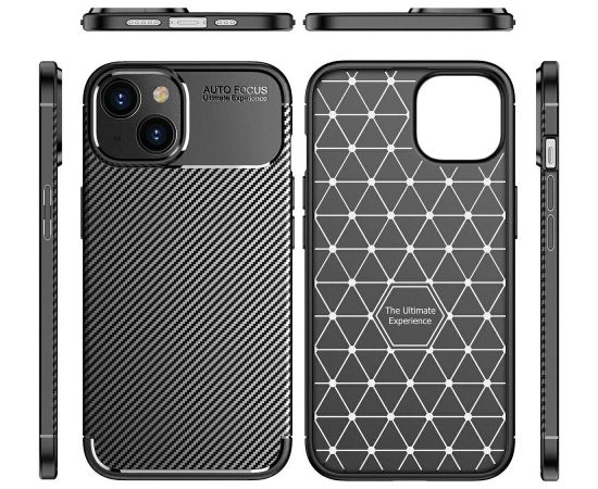 Enviro Carbon case silikona aizsargapvalks Samsung S926 Galaxy S24+ Plus melns