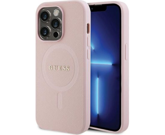 Guess GUHMP13XPSAHMCP iPhone 13 Pro Max 6,7" różowy|pink hardcase Saffiano MagSafe