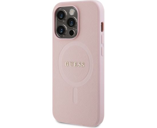 Guess GUHMP13XPSAHMCP iPhone 13 Pro Max 6,7" różowy|pink hardcase Saffiano MagSafe