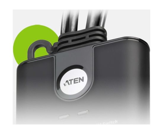 ATEN CS22HF-AT 2-Port USB FHD HDMI Cable KVM Switch, Black