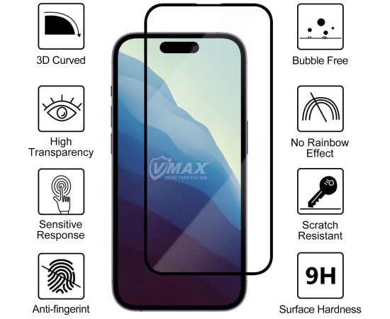 Vmax tempered glass 9D Glass for Samsung Galaxy A55