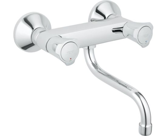 Grohe Costa L 2-rokturu virtuves maisītājs ar grozāmu snīpi 200mm, stiprināms pie sienas, hroms - gab.