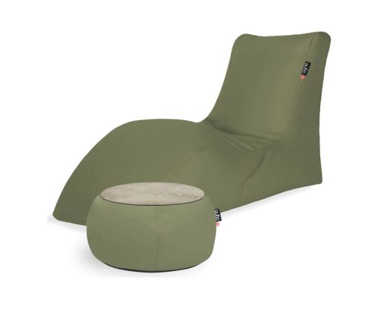 Qubo Combo Kiwi SOFT LOUNGER + JUST TABLE + JUST TOP Wood FIT