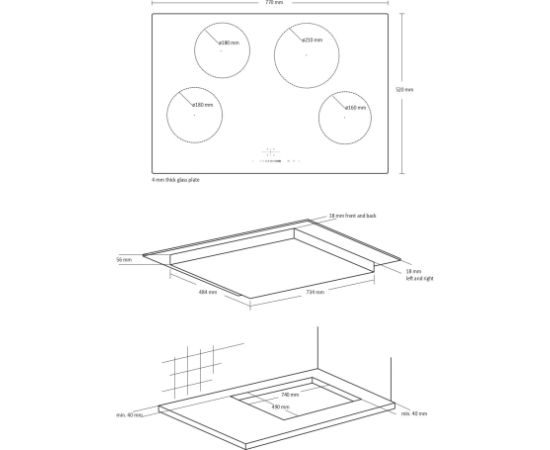 Induction hob Scandomestic IKF180-1