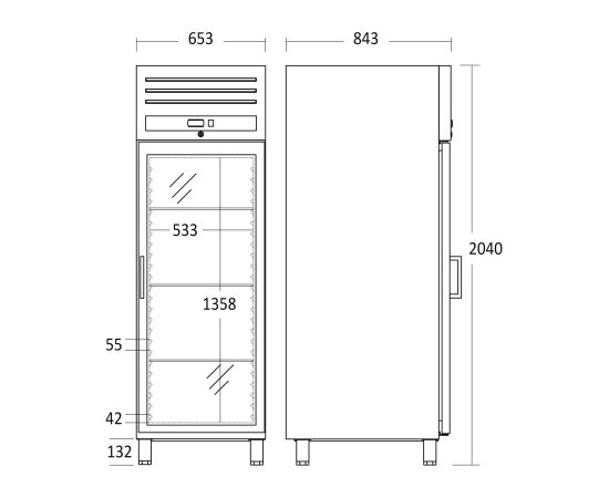 Storage refrigerator Scandomestic GUR700X