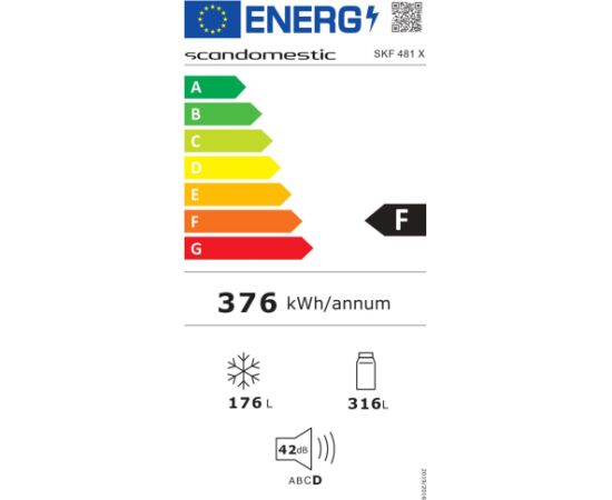 Side-by-side fridge freezer Scandomestic SKF481X