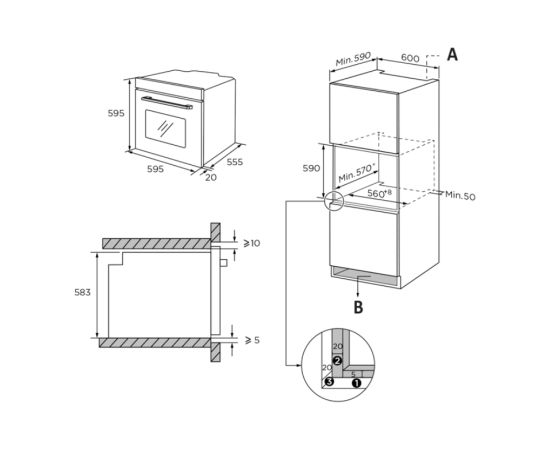 Built in oven Scandomestic XO6300