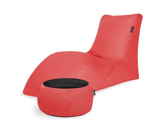 Qubo Combo Strawberry SOFT LOUNGER + JUST TABLE + JUST TOP Black FIT