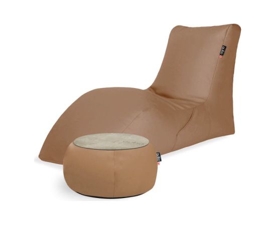 Qubo Combo Physalis SOFT LOUNGER + JUST TABLE + JUST TOP Wood FIT