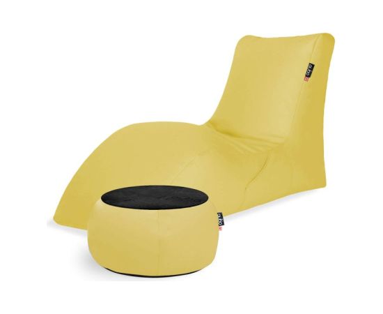 Qubo Combo Pear SOFT LOUNGER + JUST TABLE + JUST TOP Black FIT