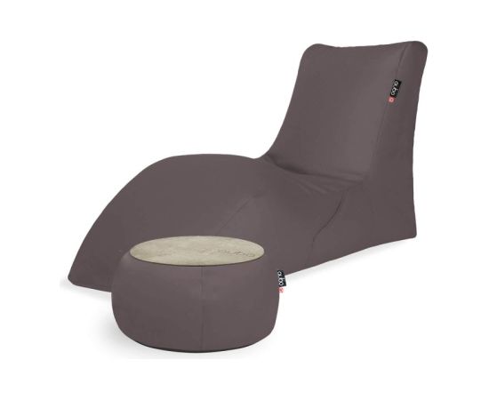 Qubo Combo Passion Fruit SOFT LOUNGER + JUST TABLE + JUST TOP Wood FIT