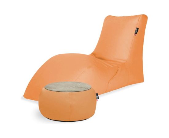 Qubo Combo Papaya SOFT LOUNGER + JUST TABLE + JUST TOP Wood FIT