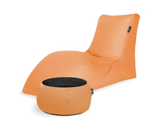 Qubo Combo Papaya SOFT LOUNGER + JUST TABLE + JUST TOP Black FIT