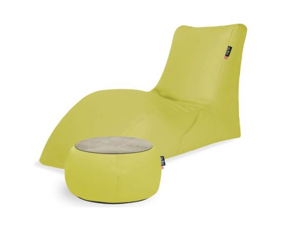 Qubo Combo Olive SOFT LOUNGER + JUST TABLE + JUST TOP Wood FIT