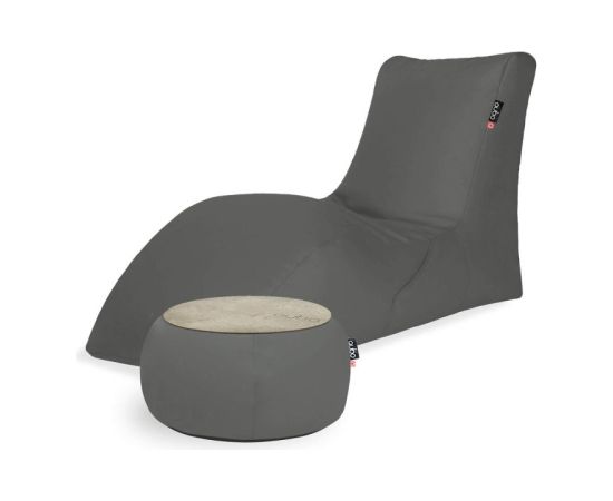 Qubo Combo Fig SOFT LOUNGER + JUST TABLE + JUST TOP Wood FIT