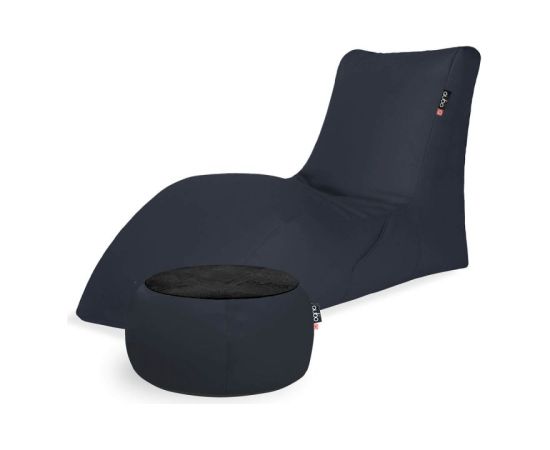 Qubo Combo Date SOFT LOUNGER + JUST TABLE + JUST TOP Black FIT