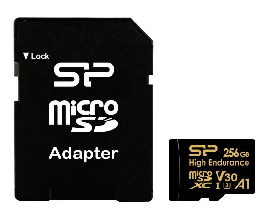 Silicon Power memory card microSDXC 256GB High Endurance + adapter