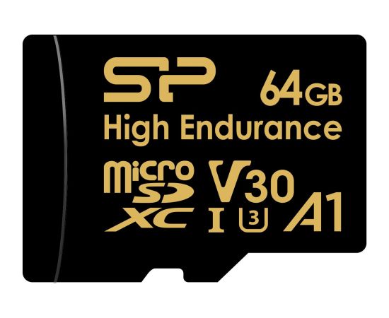 Silicon Power memory card microSDXC 64GB High Endurance + adapter