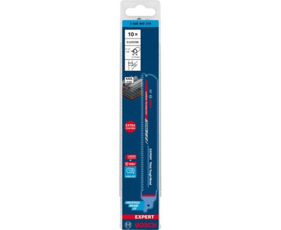 Bosch Expert reciprocating saw blade 'Thick Tough Metal' S 1155 CHC, 10 pieces (length 225mm)