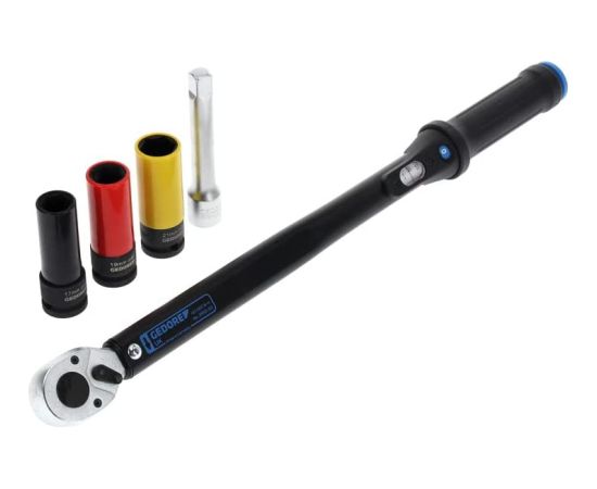 Gedore Torque wrench TORCOFLEX UK Set, 1/2  (black, incl. 3 aluminum rim sockets)