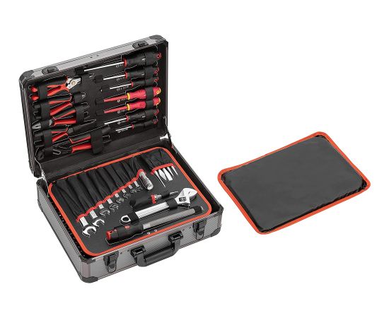 GEDORE red ALLROUND universal set in aluminum case, 138 pieces, tool set (with reversible ratchet, SW 8mm - 24mm)