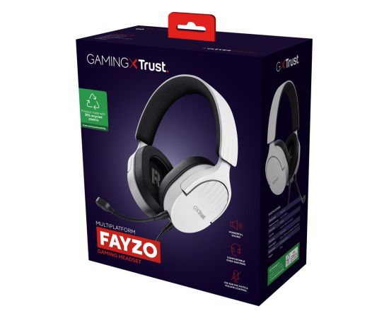 Słuchawki TRUST GXT489W FAYZO HEADSET WHT (25210)