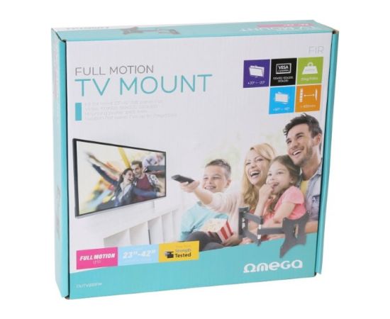 Omega OUTV200FM Universāls LCD / LED / PLAZMA 23''- 42'' TV Stiprinājums Brīvi regulējams Vesa (30kg max) Melns