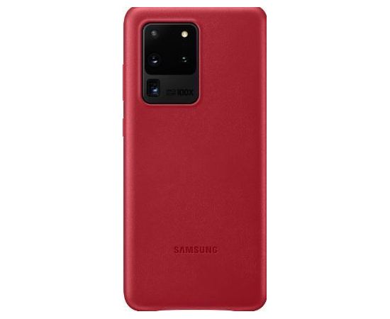 Samsung   Galaxy S20 Ultra Leather Cover Red